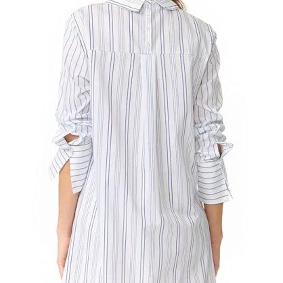 BCBGMaxAzaria Azriel Striped Shirt Dress Women Size XS Cotton Casual Collar - Picture 5 of 13